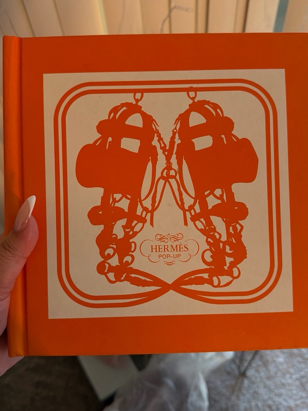 AUTHENTIC Brand new Hermès Orange Pop-Up Hardcover Book